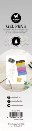 3 Stylos gel blanc - or - argent