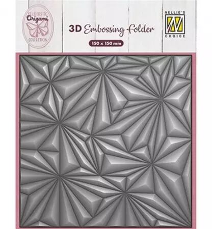 3D embossing folder - Origami Stars
