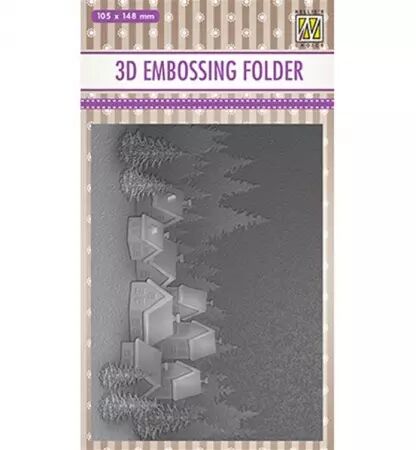 3D embossing Folder A6 - Snowy Village