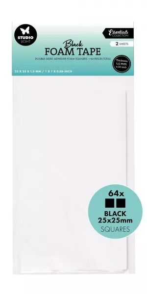 3D foam black - Mousses 3D - 2.5 x 2.5 cm - Studio Light