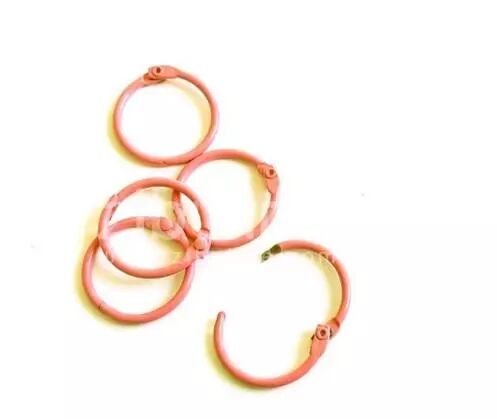 5 anneaux de reliure - Corail - 25 mm int�rieur