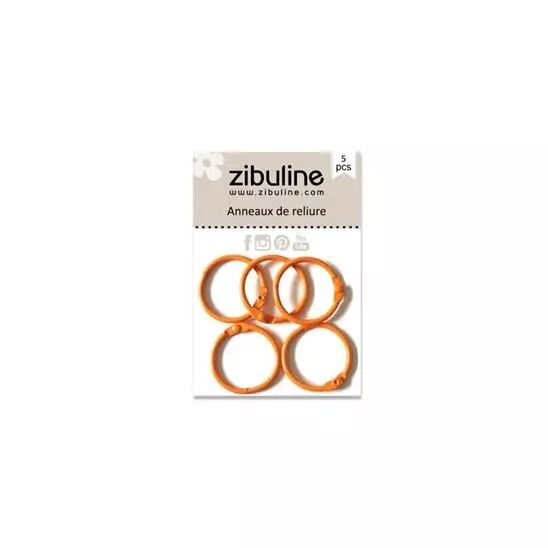 5 anneaux de reliure - Orange - 25 mm int�rieur
