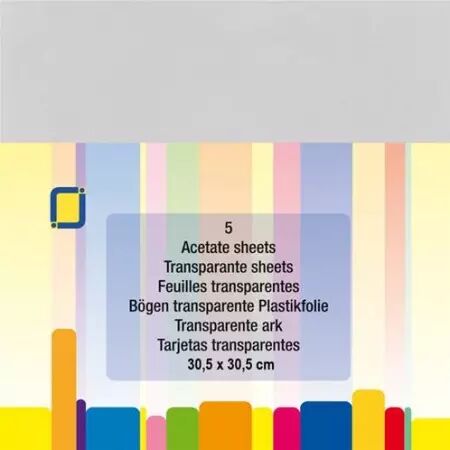 5 feuilles d\'acetate - 30 x 30 cm