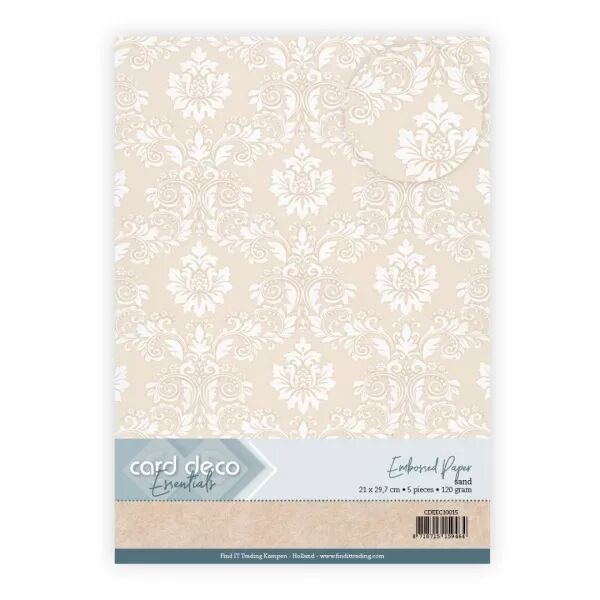5 papiers emboss�s -  Dams baroque