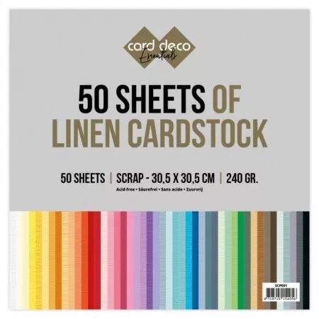 50 feuilles de linen cardstock