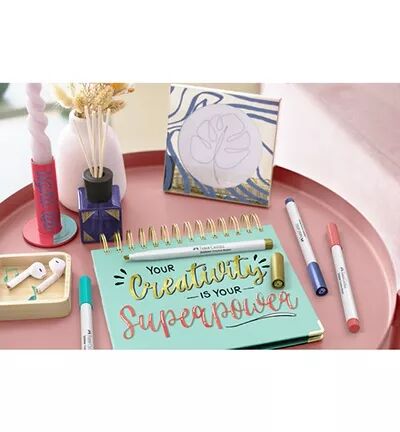 6 marqueurs pointe biseautée - Faber Castell