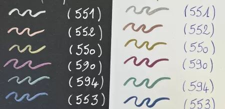 6 marqueurs pointe brush - Couleurs métalliques