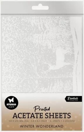 Acétate A5 - Essentials - Winter Wonderland -x6 feuilles - Studio Light