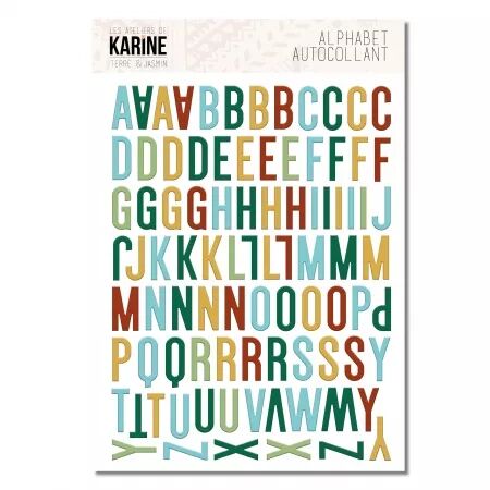 Alphabet autocollant - Terre & Jasmin - Les Ateliers de Karine