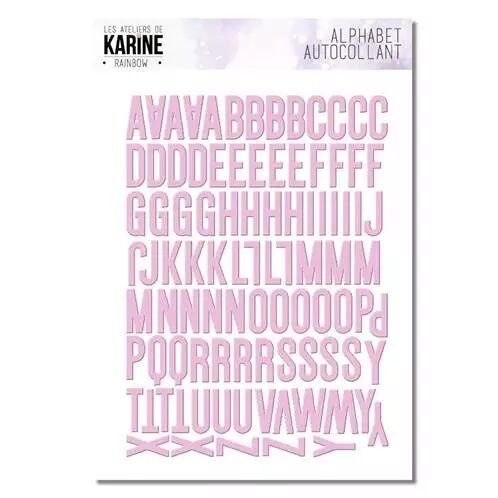 Alphabet stickers - Rainbow - Rose