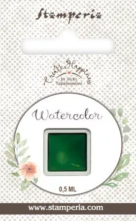 Aquarelle mini godet - Feuille verte