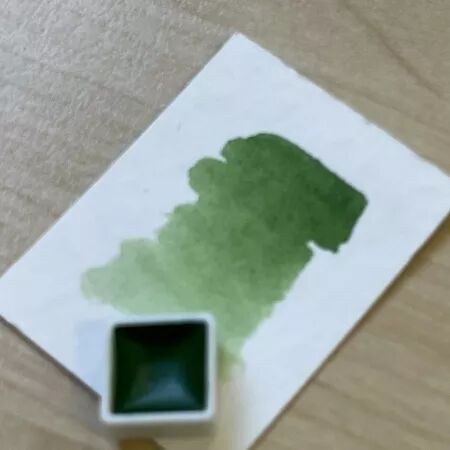 Aquarelle mini godet - Feuille verte