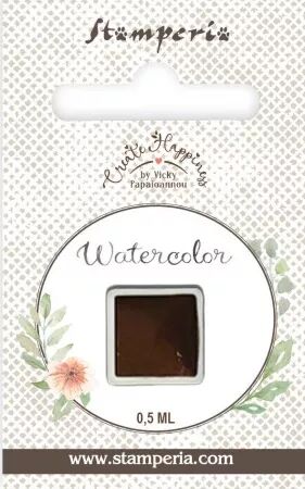 Aquarelle mini godet - Marron