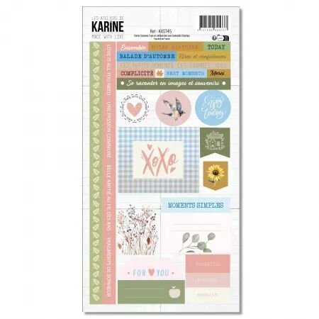 Autocollants 15x30cm - Made with Love - collection Made with love - Les ateliers de Karine
