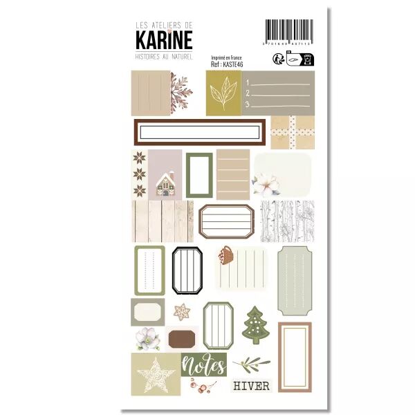 Autocollants 30 �tiquettes - Histoires au naturel - Ateliers de Karine