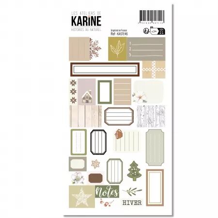 Autocollants 30 &eacute;tiquettes - Histoires au naturel - Ateliers de Karine