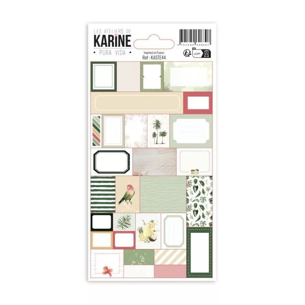 Autocollants 30 �tiquettes - Pura Vida - Ateliers de Karine