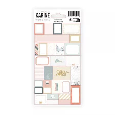 Autocollants 30 &eacute;tiquettes - Urban Stories - Ateliers de Karine