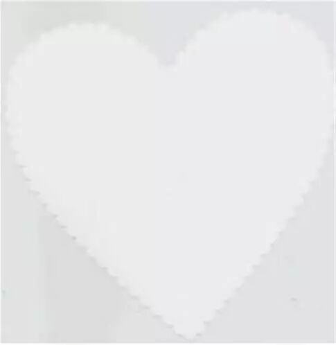 Bazzill - Heart Lily White