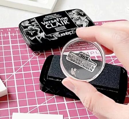 Bloc acrylique rond - 4x4 cm - Alexandra Renke