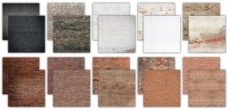 Bloc de papiers - 6 x 6 - Brick Textures 2 - Craft Consortium