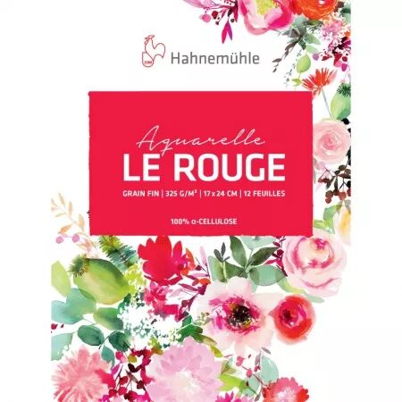 Bloc papier aquarelle - 17 24 cm - Le Rouge
