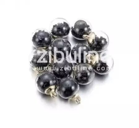 Boule en verre - Capuchon doré, étoiles noires