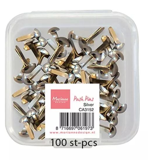 Brads - Silver - 5 mm