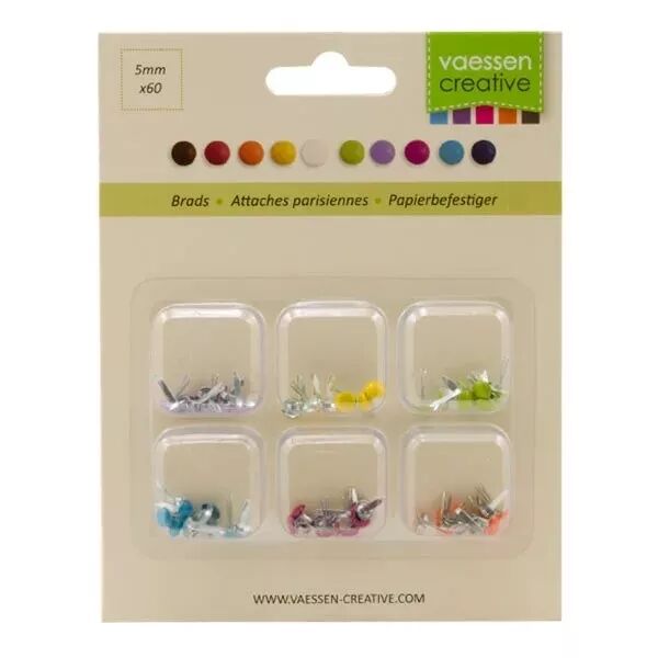 Brads 5 mm en m�lange - Vaessen Creative