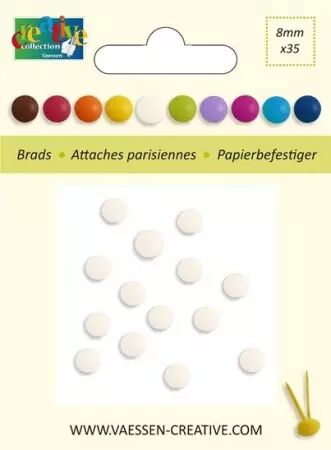 Brads 8mm - Blanc