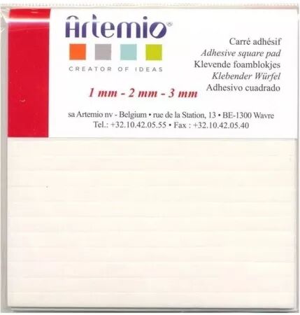 carrés 3D - 5 x 5 mm ep 1 - 2 et 3 mm