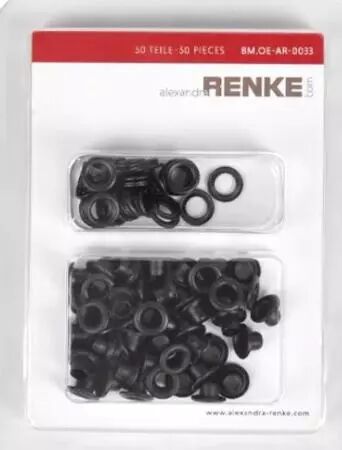 illets 8 mm avec rondelles - Black