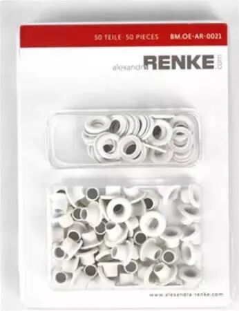 illets 8 mm avec rondelles - Cream white