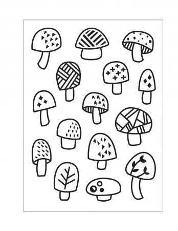 Classeur de gaufrage - Champignons