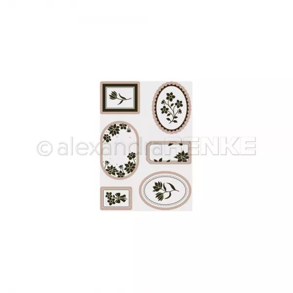 Classeur de gaufrage & d�coupe - �tiquettes florales - Floral