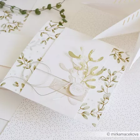 Classeur de gaufrage & d&eacute;coupe - &Eacute;tiquettes florales - Gui