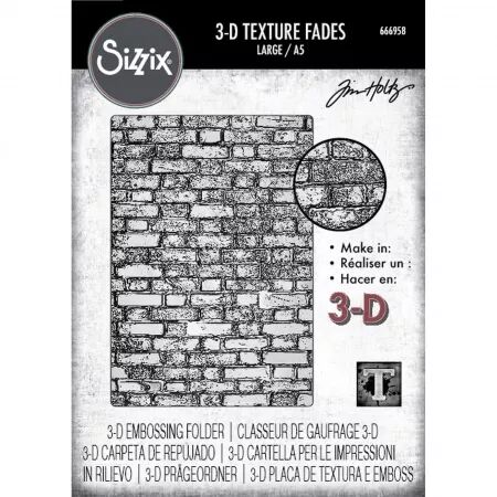 Classeur de gaufrage 3D - A5 - Briques large - Sizzix