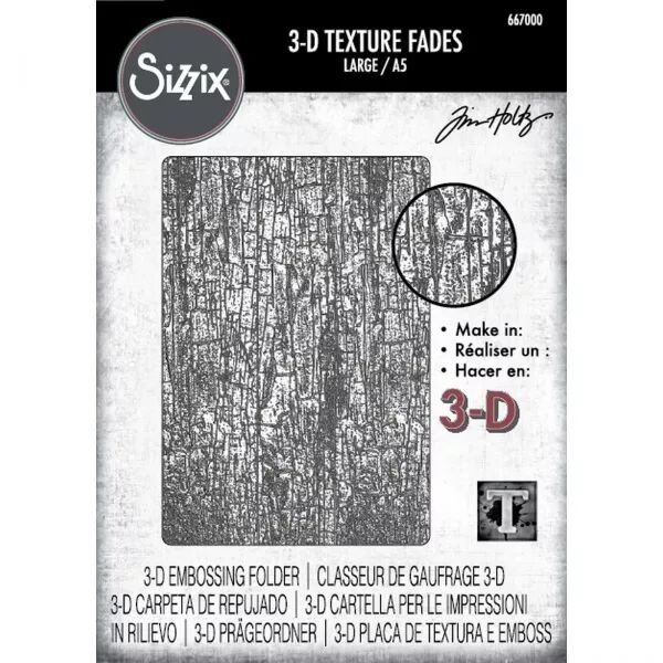 Classeur de gaufrage 3D - A5 - Cracked / craquel� large - Sizzix
