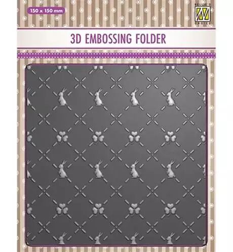 Classeur de gaufrage 3D - Bunny s and clovers - lapins et tr�fle � 4 feuilles