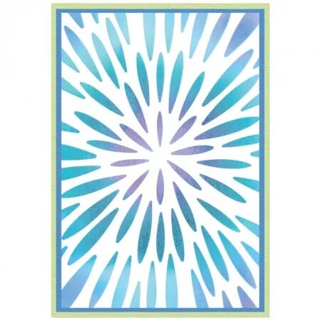 Classeur de gaufrage 3D + Pochoir A6 - Burst of bright / Eclat de lumière - Sizzix