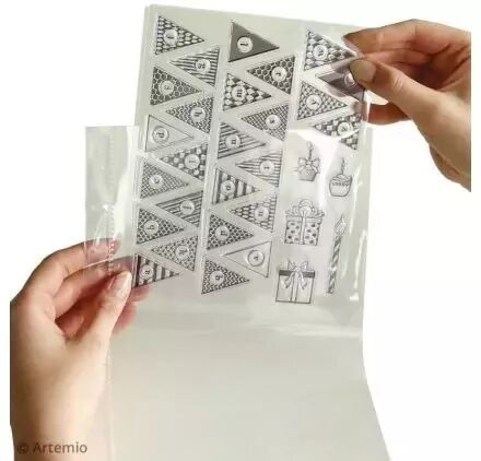 classeur rangement tampons avec pochettes