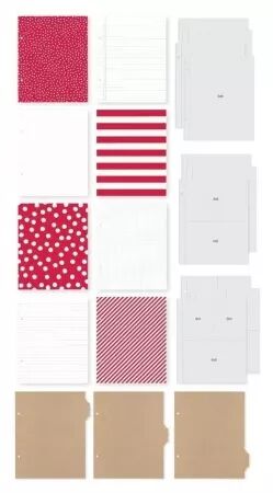 Classeur Snap 6 x 8 \'\' - Kraft et rouge
