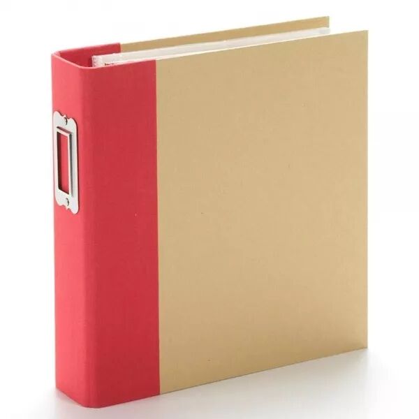 Classeur Snap 6 x 8 \'\' - Kraft et rouge