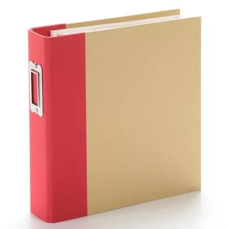 Classeur Snap 6 x 8 \'\' - Kraft et rouge