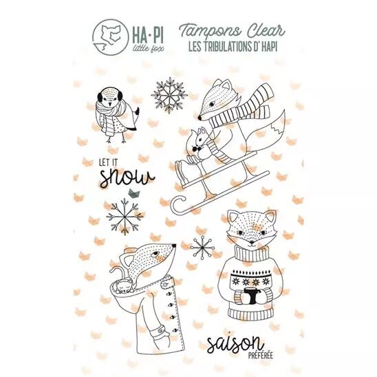 Clear stamp - Solstice d\'hiver - Hapi � la neige