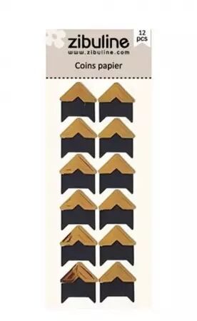 Coins papier - doré