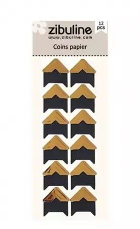 Coins papier - doré