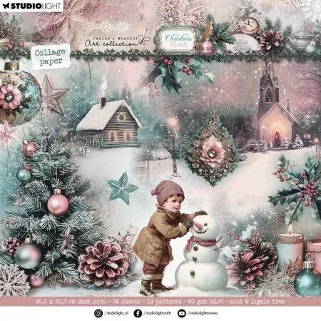 Collage paper - 20x20 - Christmas Blush - Studio Light