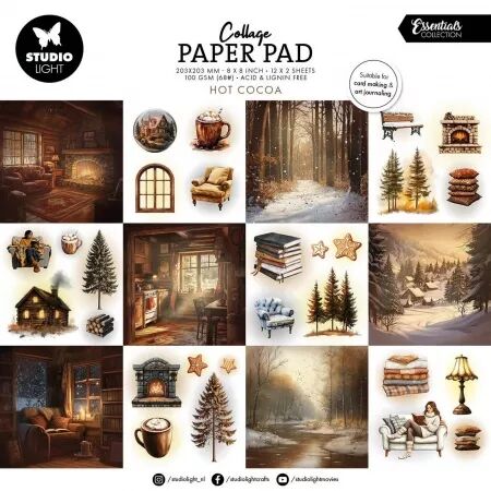 Collage paper - 20x20 - Hot cocoa - Studio Light