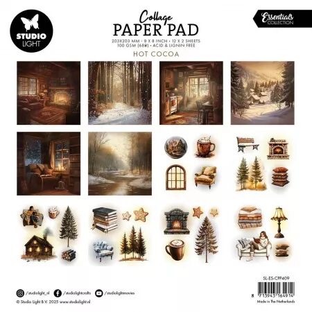 Collage paper - 20x20 - Hot cocoa - Studio Light